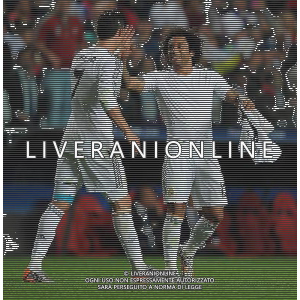 UEFA Champions League 2013/2014 Finale Lisbona (Portogallo) - 24.05.2014 Real Madrid-Atletico Madrid Nella Foto:Marcelo-Ronaldo Cristiano /Ph.Vitez-Ag. Aldo Liverani