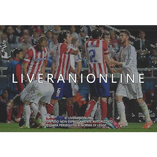 UEFA Champions League 2013/2014 Finale Lisbona (Portogallo) - 24.05.2014 Real Madrid-Atletico Madrid Nella Foto:Sergio Ramos-Bale Gareth-Godin Diego /Ph.Vitez-Ag. Aldo Liverani