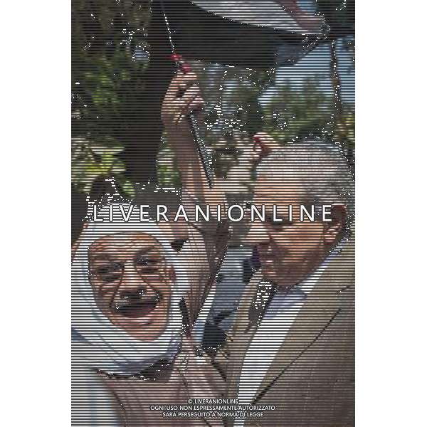 (140526) -- CAIRO, May 26, 2014 () -- Egypt\'s interim Prime Minister Ibrahim Mahlab (R) arrives at a polling station in Cairo, Egypt, May 26, 2014. Egyptian voters started casting their ballots on Monday across the country in the first presidential elections following the ouster of former Islamist President Mohamed Morsi. (/Pan Chaoyue) Â©photoshot/AGENZIA ALDO LIVERANI SAS - ITALY ONLY - EDITORIAL USE ONLY - VOTAZIONI ELEZIONI PRESIDENZIALI IN EGITTO 2014