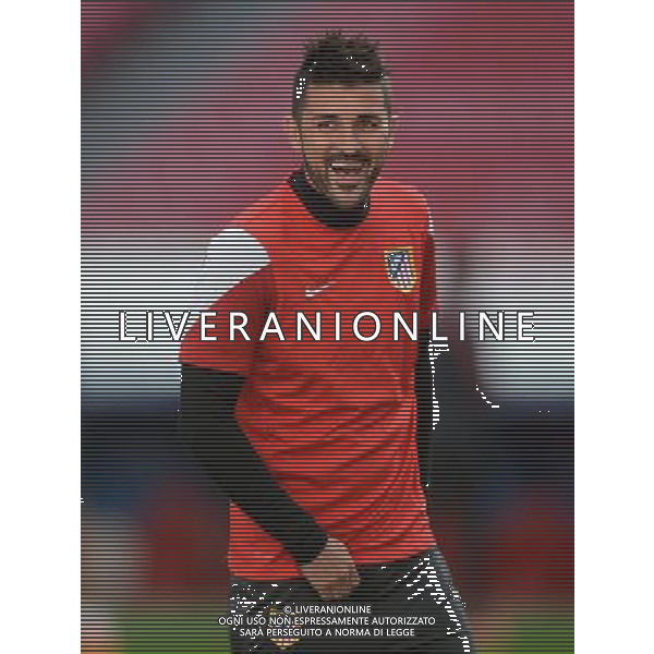 AthlŽtico MadridÕs David Villa during the UEFA Champions league Final 2014 Pre Match Training session Photographer Ian Cook/CameraSport Football - UEFA Champions league Final 2014 Pre Match Training session- Thursday 23rd May 2014 - Stadium of Light - Lisbon © CameraSport - 43 Linden Ave. Countesthorpe. Leicester. England. LE8 5PG - Tel: +44 (0) 116 277 4147 - admin@camerasport.com - www.camerasport.com ©photoshot/AGENZIA ALDO LIVERANI SAS - ITALY ONLY - EDITORIAL USE ONLY /AGENZIA ALDO LIVERANI SAS - ITALY ONLY - EDITORIAL USE ONLY