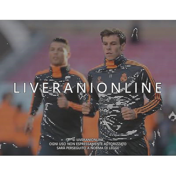 Real Madrid\'s Gareth Bale during the UEFA Champions league Final 2014 Pre Match Training session Photographer Ian Cook/CameraSport Football - UEFA Champions league Final 2014 Pre Match Training session- Thursday 23rd May 2014 - Stadium of Light - Lisbon © CameraSport - 43 Linden Ave. Countesthorpe. Leicester. England. LE8 5PG - Tel: +44 (0) 116 277 4147 - admin@camerasport.com - www.camerasport.com ©photoshot/AGENZIA ALDO LIVERANI SAS - ITALY ONLY - EDITORIAL USE ONLY /AGENZIA ALDO LIVERANI SAS - ITALY ONLY - EDITORIAL USE ONLY