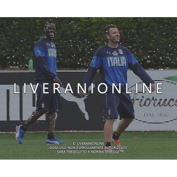 Raduno Nazionale Italiana in vista dei Mondiali di Calcio FIFA 2014 in Brasile Firenze - 27.05.2014 Allenamento Nella Foto:balotelli cassano /Ph.Vitez-Ag. Aldo Liverani