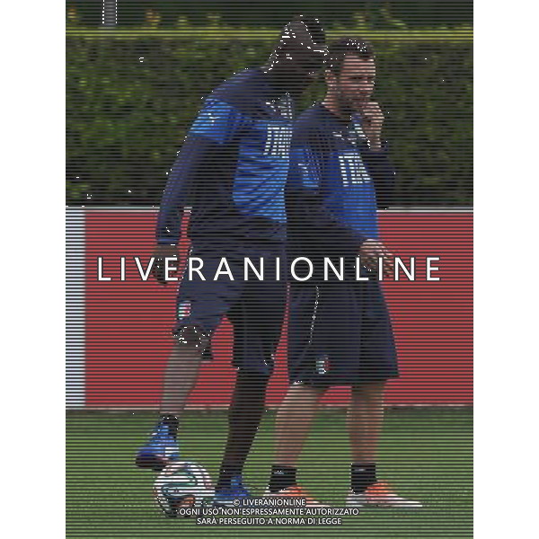 Raduno Nazionale Italiana in vista dei Mondiali di Calcio FIFA 2014 in Brasile Firenze - 27.05.2014 Allenamento Nella Foto:balotelli cassano /Ph.Vitez-Ag. Aldo Liverani
