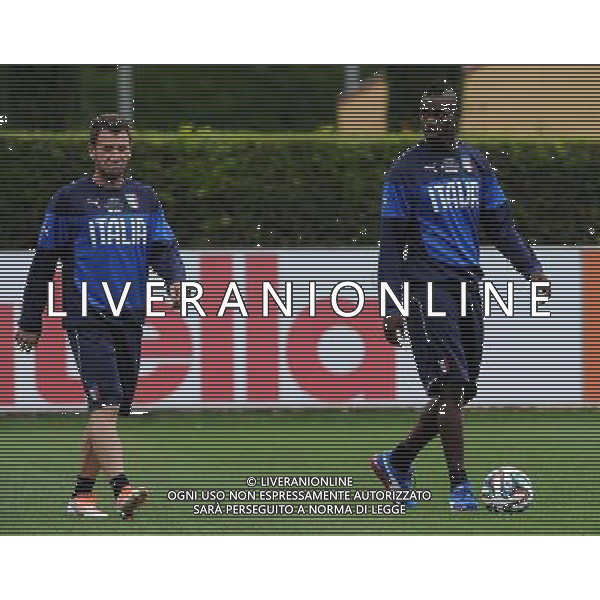Raduno Nazionale Italiana in vista dei Mondiali di Calcio FIFA 2014 in Brasile Firenze - 27.05.2014 Allenamento Nella Foto:balotelli cassano /Ph.Vitez-Ag. Aldo Liverani