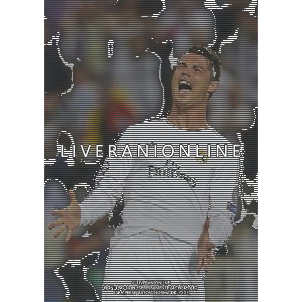 LISBON, PORTUGAL - MAY 24: Cristiano Ronaldo of Real Madrid CF reacts during the UEFA Champions League Final match between Real Madrid CF and Atletico de Madrid at Estadio da Luz on May 24, 2014 in Lisbon, Portugal. (Photo by David Aliaga/Newspix) --- Newspix.pl POLAND AND SPAIN OUT!!! AG ALDO LIVERANI SAS ONLY ITALY