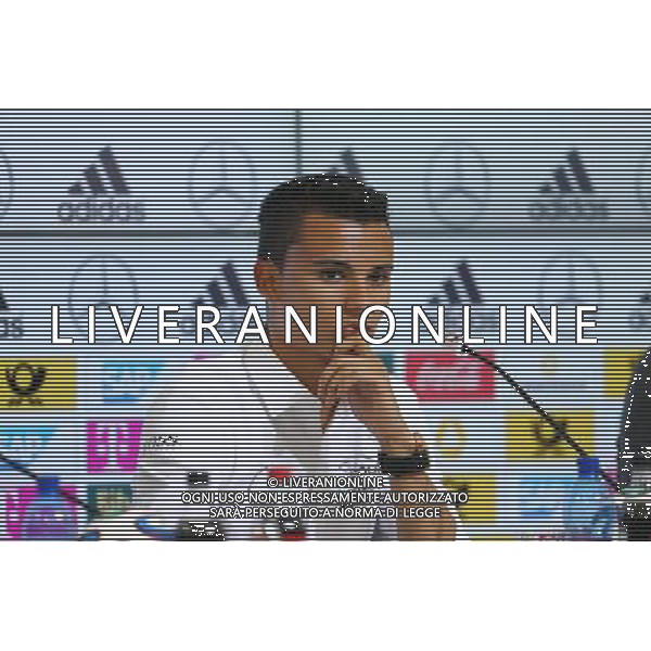 27.05.2014, Sportplatz, St. Martin Passeirtal, ITA, FIFA WM, Vorbereitung Deutschland, Pressekonferenz, Tag 6, im Bild Pascal Wehrlein nachdenklich // during Trainingscamp of Team Germany for Preparation of the FIFA Worldcup Brasil 2014 at the Sportplatz in St. Martin Passeirtal, Italy on 2014/05/27. EXPA Pictures © 2014, PhotoCredit: EXPA/ Eibner-Pressefoto/ Neis *****ATTENTION - OUT of GER***** ©photoshot/AGENZIA ALDO LIVERANI SAS - ITALY ONLY - Nico Rosberg (Pilota di Formula 1 della Mercedes Benz) in conferenza stampa durante l\'allenamento della nazionale della Germania a St. Martin Passeirtal, Italia 27 maggio 2014