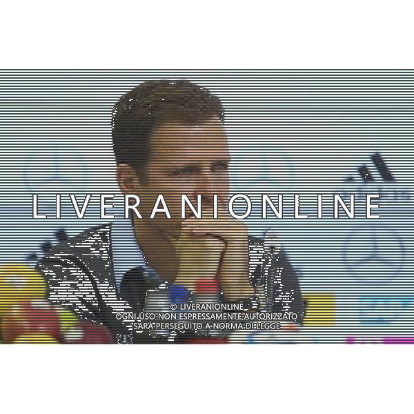 27.05.2014, Sportplatz, St. Martin Passeirtal, ITA, FIFA WM, Vorbereitung Deutschland, Pressekonferenz, Tag 6, im Bild Oliver Bierhoff (Manager /Deutschland) nachdenklich // during Trainingscamp of Team Germany for Preparation of the FIFA Worldcup Brasil 2014 at the Sportplatz in St. Martin Passeirtal, Italy on 2014/05/27. EXPA Pictures © 2014, PhotoCredit: EXPA/ Eibner-Pressefoto/ Neis *****ATTENTION - OUT of GER***** ©photoshot/AGENZIA ALDO LIVERANI SAS - ITALY ONLY - Nico Rosberg (Pilota di Formula 1 della Mercedes Benz) in conferenza stampa durante l\'allenamento della nazionale della Germania a St. Martin Passeirtal, Italia 27 maggio 2014