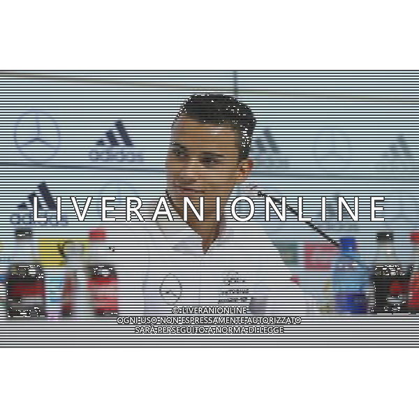 27.05.2014, Sportplatz, St. Martin Passeirtal, ITA, FIFA WM, Vorbereitung Deutschland, Pressekonferenz, Tag 6, im Bild Pascal Wehrlein (DTM Fahrer von Mercedes Benz) // during Trainingscamp of Team Germany for Preparation of the FIFA Worldcup Brasil 2014 at the Sportplatz in St. Martin Passeirtal, Italy on 2014/05/27. EXPA Pictures © 2014, PhotoCredit: EXPA/ Eibner-Pressefoto/ Neis *****ATTENTION - OUT of GER***** ©photoshot/AGENZIA ALDO LIVERANI SAS - ITALY ONLY - Nico Rosberg (Pilota di Formula 1 della Mercedes Benz) in conferenza stampa durante l\'allenamento della nazionale della Germania a St. Martin Passeirtal, Italia 27 maggio 2014