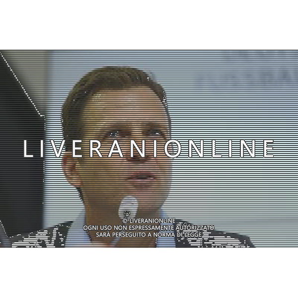27.05.2014, Sportplatz, St. Martin Passeirtal, ITA, FIFA WM, Vorbereitung Deutschland, Pressekonferenz, Tag 6, im Bild Oliver Bierhoff (Manager /Deutschland) // during Trainingscamp of Team Germany for Preparation of the FIFA Worldcup Brasil 2014 at the Sportplatz in St. Martin Passeirtal, Italy on 2014/05/27. EXPA Pictures © 2014, PhotoCredit: EXPA/ Eibner-Pressefoto/ Neis *****ATTENTION - OUT of GER***** ©photoshot/AGENZIA ALDO LIVERANI SAS - ITALY ONLY - Nico Rosberg (Pilota di Formula 1 della Mercedes Benz) in conferenza stampa durante l\'allenamento della nazionale della Germania a St. Martin Passeirtal, Italia 27 maggio 2014