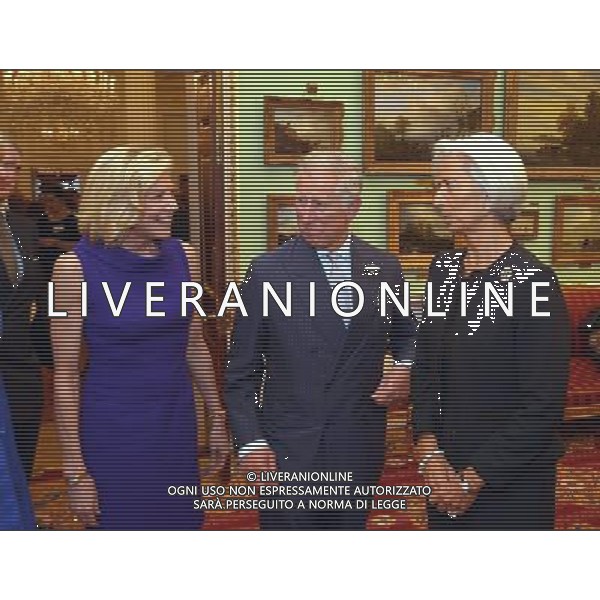 The Prince of Wales talks to Lynn Forester de Rothschild and Christine Lagarde (right) Managing Director of the International Monetary fund, before the start of the Inclusive Capitalism Conference at the Mansion House in the City of London. ©photoshot/AGENZIA ALDO LIVERANI SAS - ITALY ONLY - Il Principe di Carlo d\'inghilterra con Lynn Forester de Rothschild e Christine Lagarde alla conferenza del capitalismo Inclusive presso la Mansion House a Londra. 
