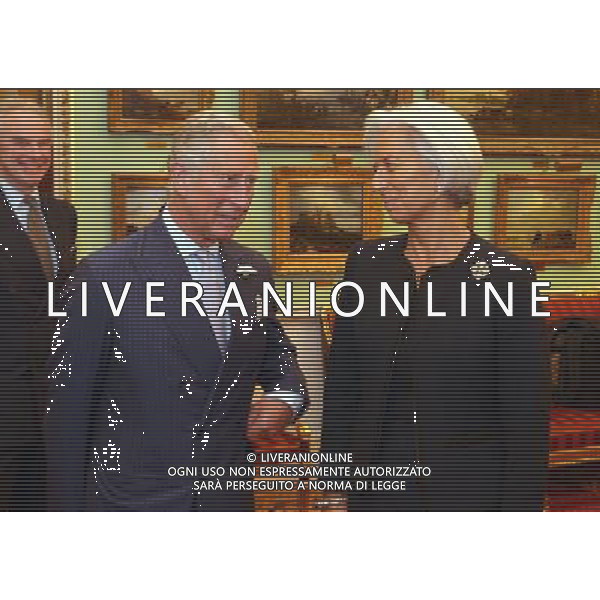 The Prince of Wales talks to Christine Lagarde, Managing Director of the International Monetary fund, before the start of the Inclusive Capitalism Conference at the Mansion House in the City of London. ©photoshot/AGENZIA ALDO LIVERANI SAS - ITALY ONLY - Il Principe di Carlo d\'inghilterra con Lynn Forester de Rothschild e Christine Lagarde alla conferenza del capitalismo Inclusive presso la Mansion House a Londra. 