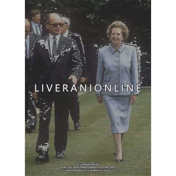 General Wojciech Jaruzelski, Polish Head of State Margaret Thatcher, Prime Minister of Great Britain At Chequers, UK ©PHOTOSHOT/AGENZIA ALDO LIVERANI SAS - ITALY ONLY - EDITORIAL USE ONLY