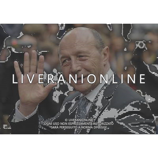 (140527) -- BRUSSELS, May 27, 2014 () -- Romannian President Traian Basescu arrives to take part in an informal EU leaders summit at the EU headquarters in Brussels, capital of Belgium, May 27, 2014. The nomination of new EU leaders after and the latest development in Ukraine following the Presidential election are the two majors topics in the meeting. (/Ye Pingfan) ©photoshot/AGENZIA ALDO LIVERANI SAS - ITALY ONLY - Vertice informale dei leader dell\'Unione Europea presso la sede a Bruxelles in Belgio, 27 maggio 2014 per discutere della nomina di nuovi leader europei dopo le elezioni e degli ultimi sviluppi in Ucraina