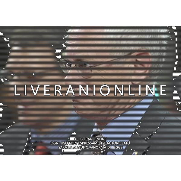 (140527) -- BRUSSELS, May 27, 2014 () -- European Council President Herman Van Rompuy arrives to take part in an informal EU leaders summit at the EU headquarters in Brussels, capital of Belgium, May 27, 2014. The nomination of new EU leaders after and the latest development in Ukraine following the Presidential election are the two majors topics in the meeting. (/Ye Pingfan) ©photoshot/AGENZIA ALDO LIVERANI SAS - ITALY ONLY - Vertice informale dei leader dell\'Unione Europea presso la sede a Bruxelles in Belgio, 27 maggio 2014 per discutere della nomina di nuovi leader europei dopo le elezioni e degli ultimi sviluppi in Ucraina