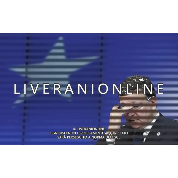 (140527) -- BRUSSELS, May 27, 2014 () -- President of European Commission Jose Manuel Barroso speaks during the press conference after the Informal Dinner of Heads of State or Government of European Union (EU) in Brussels, capital of Belgium, May 27, 2014. Leaders of the 28-member EU gathered here Tuesday for an informal dinner meeting in Brussels to evaluate the results of the European elections and the candidate of the next European Commission President. (/Zhou Lei) ©photoshot/AGENZIA ALDO LIVERANI SAS - ITALY ONLY - Vertice informale dei leader dell\'Unione Europea presso la sede a Bruxelles in Belgio, 27 maggio 2014 per discutere della nomina di nuovi leader europei dopo le elezioni e degli ultimi sviluppi in Ucraina