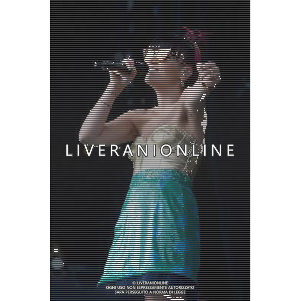 Lily Allen performs live at the Radio 1 Big Weekend at Glasgow Green, in Glasgow. 24th May 2014 ©PHOTOSHOT/AGENZIA ALDO LIVERANI SAS - ITALY ONLY - EDITORIAL USE ONLY