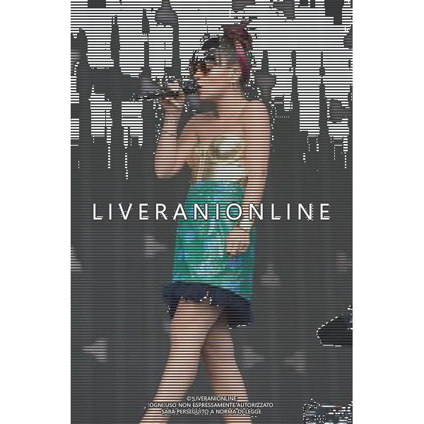 Lily Allen performs live at the Radio 1 Big Weekend at Glasgow Green, in Glasgow. 24th May 2014 ©PHOTOSHOT/AGENZIA ALDO LIVERANI SAS - ITALY ONLY - EDITORIAL USE ONLY