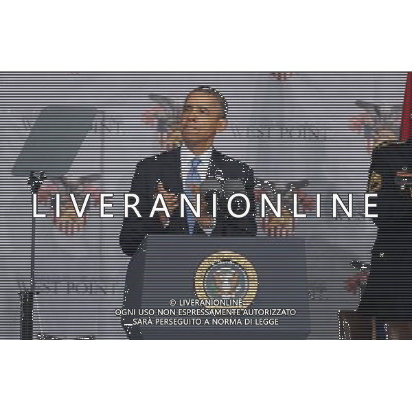 President Barack Obama attends the West Point Graduation 2014 at Michie Stadium on May 28, 2014 in West Point, New York. AG ALDO LIVERANI SAS ONLY ITALY
