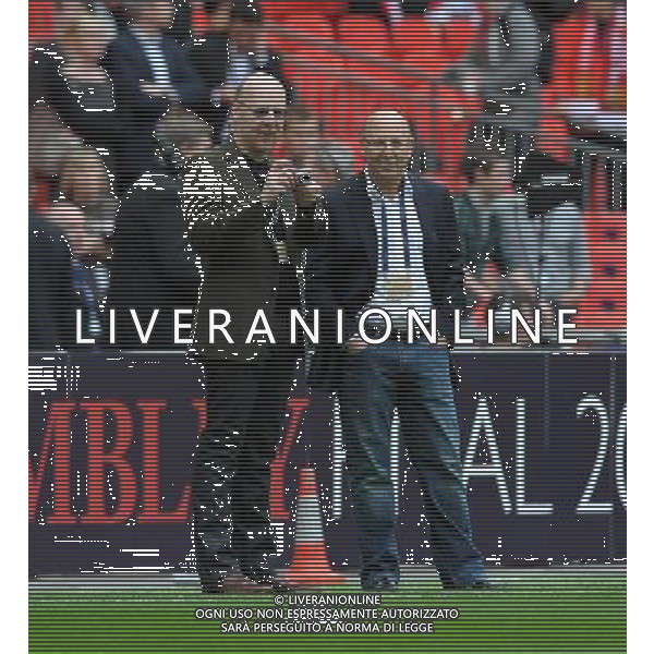 Avram \' Malcolm Glazer Owners Manchester United 2010/11 watch training session at Wembley Stadium in preparation for tomorrow\'s Champions League Final between Barcelona and Manchester United 27/05/11 Photo: Robin Parker Fotosports International AG ALDO LIVERANI SAS ONLY ITALY