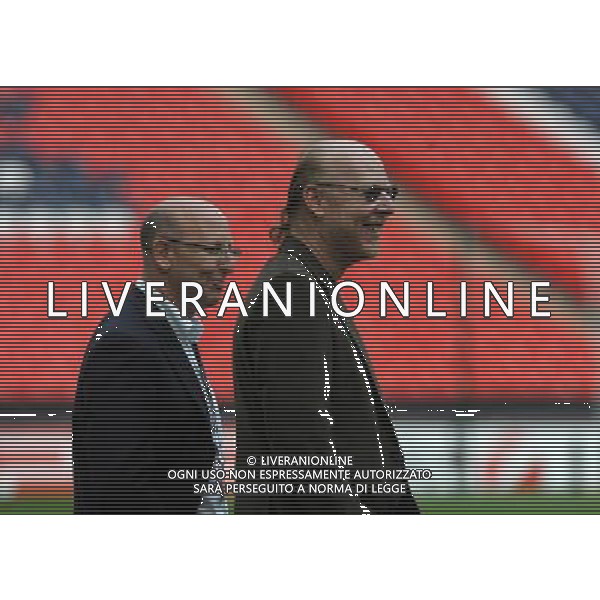 Avram \' Malcolm Glazer Owners Manchester United 2010/11 watch training session at Wembley Stadium in preparation for tomorrow\'s Champions League Final between Barcelona and Manchester United 27/05/11 Photo: Robin Parker Fotosports International AG ALDO LIVERANI SAS ONLY ITALY