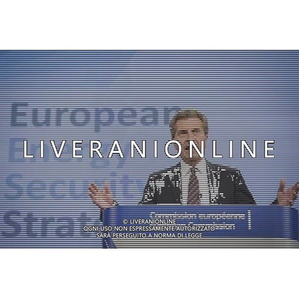 Energy Commissioner Guenther Oettinger holds press conference on the Commission\'s adoption of the study on energy dependence and Communication \'European Energy Security Strategy\' in Brussels, Belgium on 28.05.2014 by Wiktor Dabkowski AG ALDO LIVERANI SAS ONLY ITALY