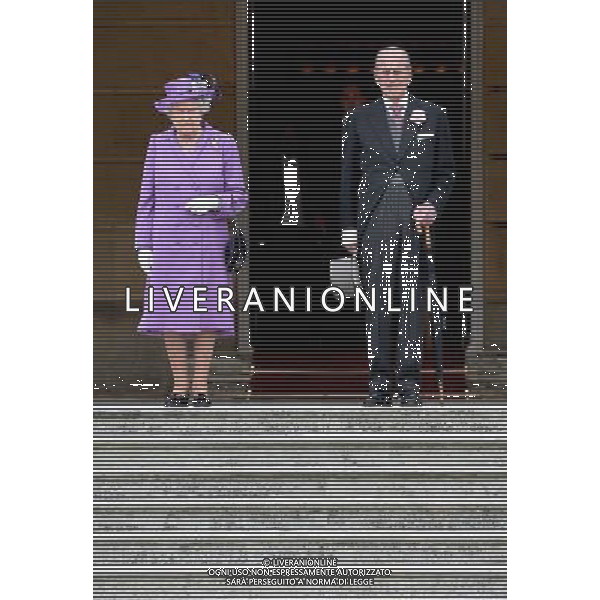 Queen Elizabeth II and the Duke of Edinburgh attend the first garden party of the year at Buckingham Palace, London. ©PHOTOSHOT/AGENZIA ALDO LIVERANI SAS - ITALY ONLY - EDITORIAL USE ONLY