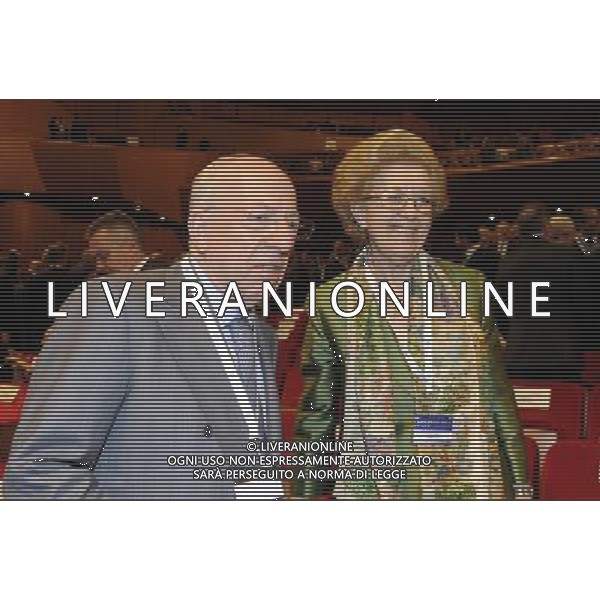 Roma - 29/05/2014 - Auditorium Parco della Musica - Assemblea di Confindustria 2014 - nella foto: Anna Maria Tarantola e Fedele Confalonieri / Ph. Corradetti - Ag. Aldo Liverani Sas