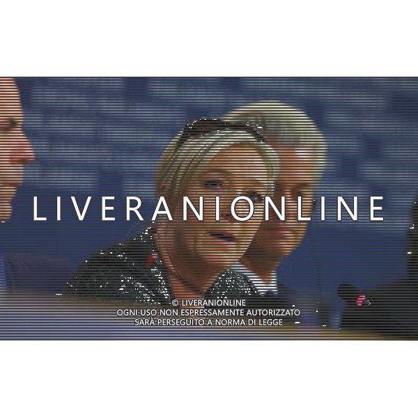 (140529) -- BRUSSELS, May 29, 2014 () -- Marine Le Pen, leader of the far-right National Front (NF), addresses a press conference at the headquarters of European Union, in Brussels, Belgium, on May 28, 2014. Marine Le Pen, who made a political tsunami in France during the European Parliament (EP) election on Sunday, expressed confidence Wednesday on the formation of a group in the EP who will take office on July 1. (/Gong Bing) (zjl) ag aldo liverani sas only italy