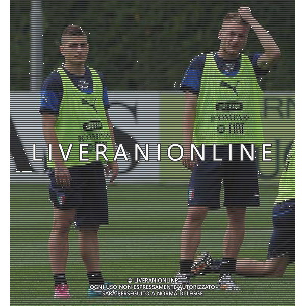 Raduno Nazionale Italiana in vista dei Mondiali di Calcio FIFA 2014 in Brasile Firenze - 30.05.2014 Allenamento Nella Foto:immobile verratti /Ph.Vitez-Ag. Aldo Liverani