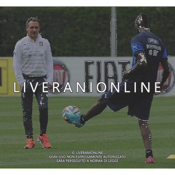 Raduno Nazionale Italiana in vista dei Mondiali di Calcio FIFA 2014 in Brasile Firenze - 30.05.2014 Allenamento Nella Foto:prandelli balotelli /Ph.Vitez-Ag. Aldo Liverani