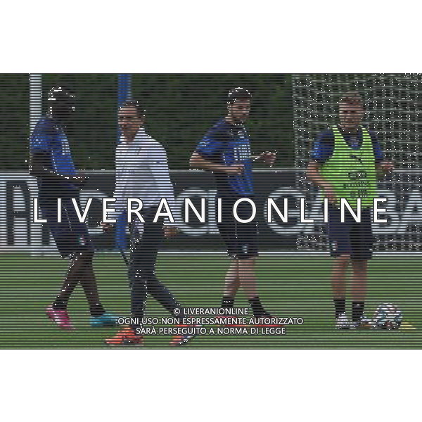 Raduno Nazionale Italiana in vista dei Mondiali di Calcio FIFA 2014 in Brasile Firenze - 30.05.2014 Allenamento Nella Foto:prandelli balotelli destro immobile /Ph.Vitez-Ag. Aldo Liverani