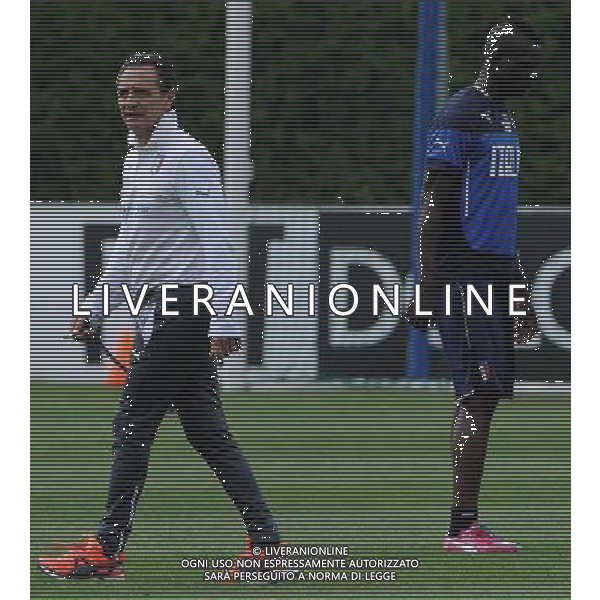 Raduno Nazionale Italiana in vista dei Mondiali di Calcio FIFA 2014 in Brasile Firenze - 30.05.2014 Allenamento Nella Foto:prandelli balotelli /Ph.Vitez-Ag. Aldo Liverani