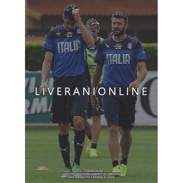 Raduno Nazionale Italiana in vista dei Mondiali di Calcio FIFA 2014 in Brasile Firenze - 30.05.2014 Allenamento Nella Foto:barzagli ranocchia /Ph.Vitez-Ag. Aldo Liverani