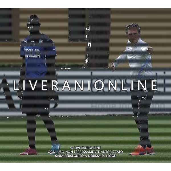 Raduno Nazionale Italiana in vista dei Mondiali di Calcio FIFA 2014 in Brasile Firenze - 30.05.2014 Allenamento Nella Foto:prandelli balotelli /Ph.Vitez-Ag. Aldo Liverani