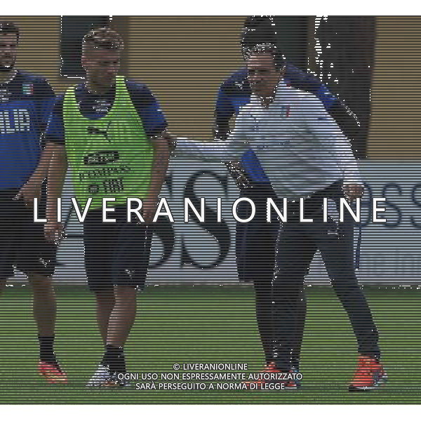 Raduno Nazionale Italiana in vista dei Mondiali di Calcio FIFA 2014 in Brasile Firenze - 30.05.2014 Allenamento Nella Foto:prandelli immobile /Ph.Vitez-Ag. Aldo Liverani