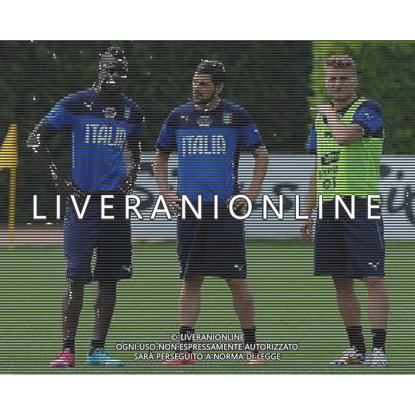 Raduno Nazionale Italiana in vista dei Mondiali di Calcio FIFA 2014 in Brasile Firenze - 30.05.2014 Allenamento Nella Foto:balotelli destro immobile /Ph.Vitez-Ag. Aldo Liverani