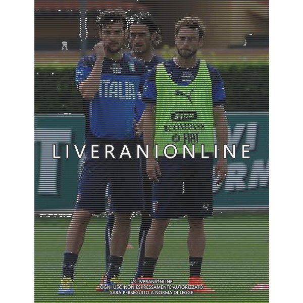 Raduno Nazionale Italiana in vista dei Mondiali di Calcio FIFA 2014 in Brasile Firenze - 30.05.2014 Allenamento Nella Foto:marchisio parolo aquilani /Ph.Vitez-Ag. Aldo Liverani