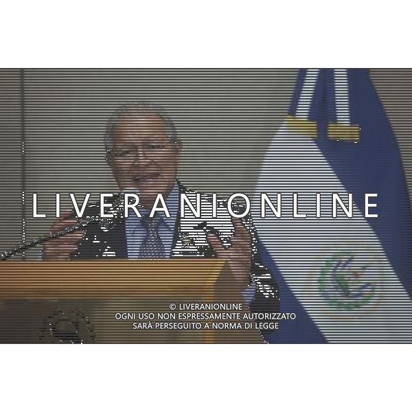 (140530) -- SAN SALVADOR, May 30, 2014 () -- El Salvador\'s President-elect Salvador Sanchez Ceren addresses a press conference in San Salvador, capital of El Salvador, on May 29, 2014. Sanchez Ceren will be sworn in on June 1. (/Oscar Rivera) (vf) AG ALDO LIVERANI SAS ONLY ITALY