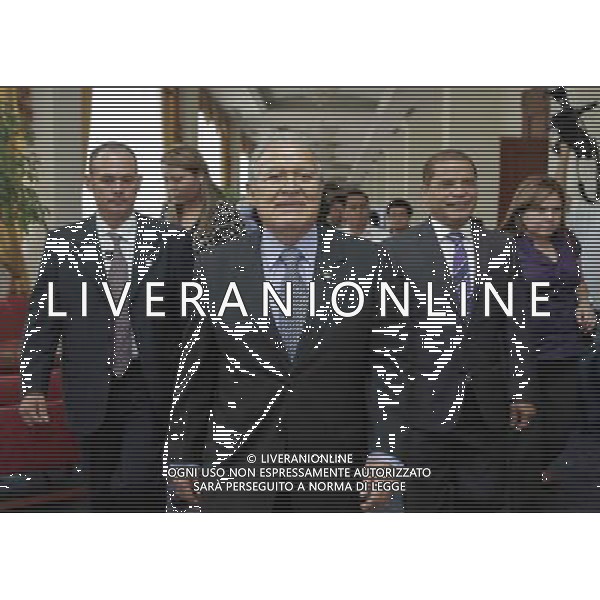 (140530) -- SAN SALVADOR, May 30, 2014 () -- El Savaldor\'s President-elect Salvador Sanchez Ceren (Front) leaves after a press conference in San Salvador, capital of El Salvador, on May 29, 2014. Sanchez Ceren will be sworn in on June 1. (/Oscar Rivera) (vf) AG ALDO LIVERANI SAS ONLY ITALY