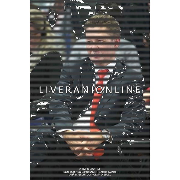 (140530) -- BERLIN, May 30, 2014 () -- Alexey Miller, CEO of the Russian natural gas supplier Gazprom, attends a press conference after a trilateral talks in Berlin, Germany, May 30, 2014. Representatives from the European Union (EU), Russia and Ukraine met here on Friday for a new round of trilateral talks in a bid to settle the ongoing gas dispute between Russia and Ukraine, days before a deadline set by Russia to cut the flow of gas if Ukraine does not pay unpaid bills. (/Zhang Fan) ©PHOTOSHOT/Agenzia Aldo Liverani sas - ITALY ONLY - EDITORIAL USE ONLY - Rappresentanti dell\'Unione europea (UE), Russia e Ucraina in conferenza stampa dopo i colloqui trilaterali a Berlino, Germania, 30 mag 2014 .