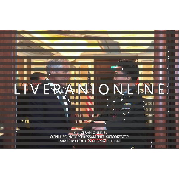 (140531) -- SINGAPORE, May 31, 2014 () -- Wang Guanzhong (R), deputy chief of the General Staff of the People\'s Liberation Army (PLA), meets with U.S. Defense Secretary Chuck Hagel in the ongoing Shangri-La Dialogue in Singapore, May 31, 2014. The establishment of a new model of China-U.S. relations requires the two countries to respect each other and treat each other as equals, Wang Guanzhong said here Saturday. (/Then Chih Wey) Â©photoshot/AGENZIA ALDO LIVERANI SAS - ITALY ONLY - EDITORIAL USE ONLY
