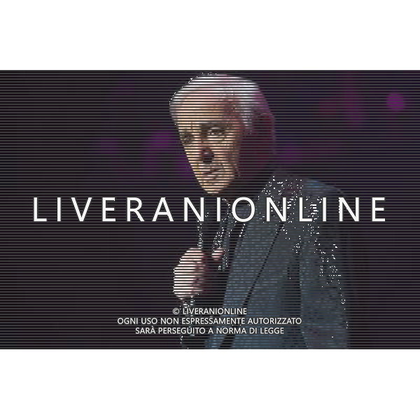 French-Armenian singer Charles Aznavour (born Shahnour Varinag Aznavourian) perfoms on his farewell tour at Royal Albert Hall, London, England, UK on Sunday 1st June 2014 in celebration of his 90th birthday. Â©PHOTOSHOT/Agenzia Aldo Liverani sas - ITALY ONLY - EDITORIAL USE ONLY