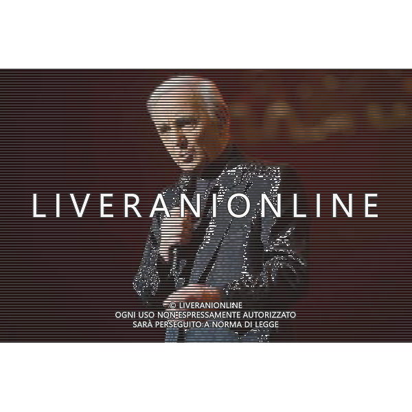 French-Armenian singer Charles Aznavour (born Shahnour Varinag Aznavourian) perfoms on his farewell tour at Royal Albert Hall, London, England, UK on Sunday 1st June 2014 in celebration of his 90th birthday. Â©PHOTOSHOT/Agenzia Aldo Liverani sas - ITALY ONLY - EDITORIAL USE ONLY