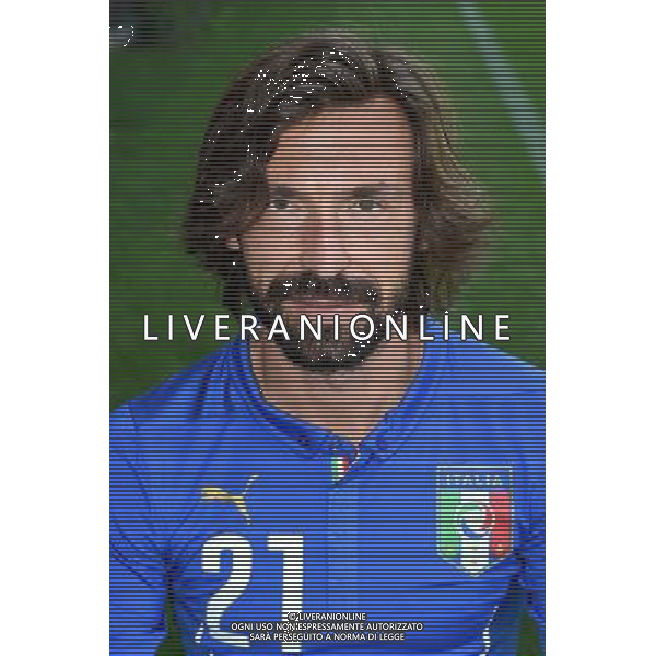 Primi Piani e Gruppo Nazionale Italiana di Calcio per i Mondiali di Calcio FIFA 2014 in Brasile Firenze - 03.06.2014 Nella Foto:Pirlo Andrea /Ph.Vitez-Ag. Aldo Liverani