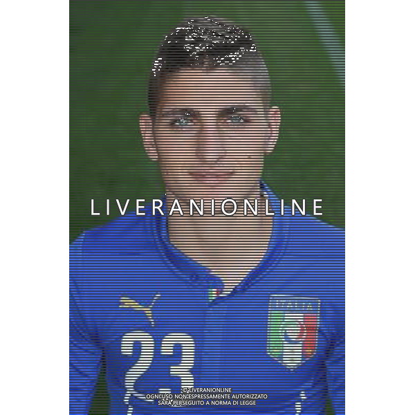 Primi Piani e Gruppo Nazionale Italiana di Calcio per i Mondiali di Calcio FIFA 2014 in Brasile Firenze - 03.06.2014 Nella Foto:Verratti Marco /Ph.Vitez-Ag. Aldo Liverani