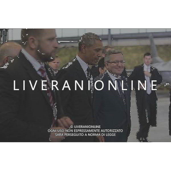 WARSZAWA 03.06.2014 WIZYTA PREZYDENTA USA BARACKA OBAMY 25 LAT WOLNOSCI F 16 HANGAR N Z. BARACK OBAMA BRONISLAW KOMOROWSKI FOT. ALEKSANDER MAJDANSKI / NEWSPIX.PL --- Newspix.pl President Barack Obama visit in Warsaw,Poland AG ALDOL IVERANI SAS ONLY ITALY