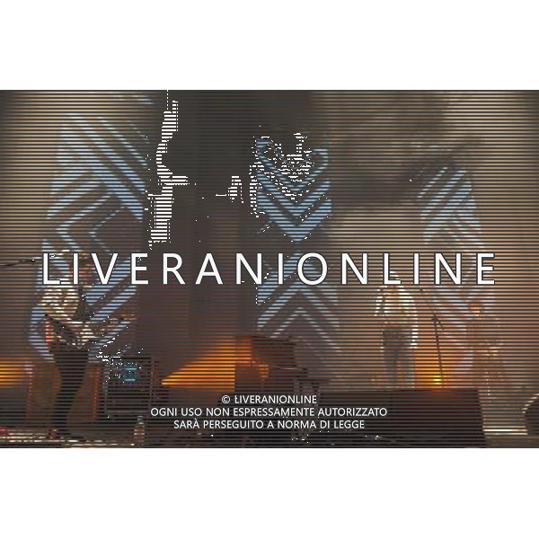 London Grammar perform live at Brixton Academy, London on Tuesday 3 June 2014. Picture shows Hannah Reid, Dan Rothman and Dominic \'Dot\' Major. AG ALDO LIVERANI SAS ONLY ITALY