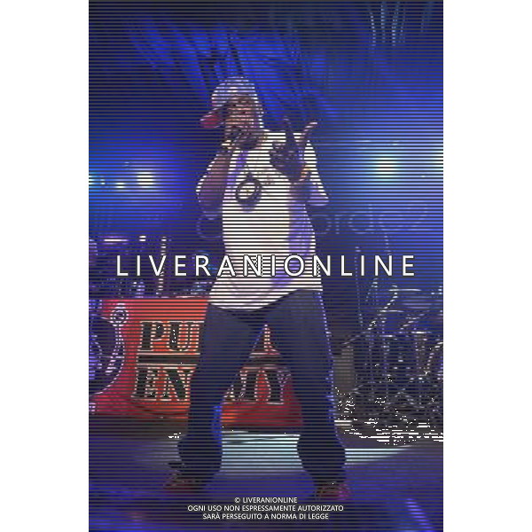 Public Enemy performs at Concorde 2 Brighton on 03 June 2014. Pictured: Chuck D (born Carlton Douglas Ridenhour) Flavor Flav (born William Jonathan Drayton, Jr.) AG ALDO LIVERANI SAS ONLY ITALY