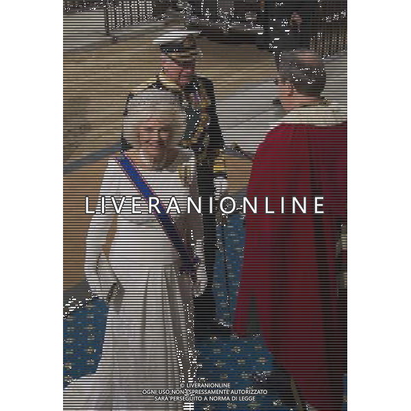 HM Queen Elizabeth II and Prince Phillip, Duke of Edinburgh attend the State Opening of Parliament that marks the commencement of a session of the Parliament of the United Kingdom. London : Arrival of Prince Charles, Prince of Wales and the Duchess of Cornwall. AG ALDO LIVERANI SAS ONLY ITALY