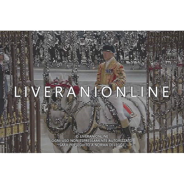 HM Queen Elizabeth II and Prince Phillip, Duke of Edinburgh attend the State Opening of Parliament that marks the commencement of a session of the Parliament of the United Kingdom. London : Queen\'s Royal Coachman. AG ALDO LIVERANI SAS ONLY ITALY